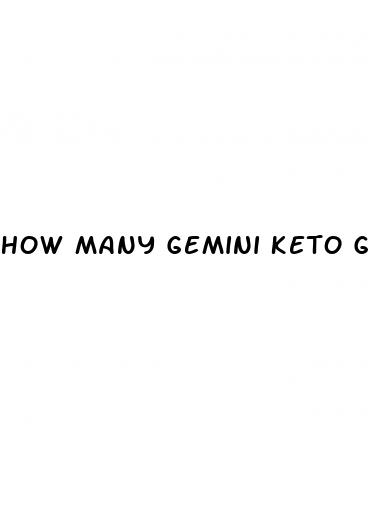 how many gemini keto gummies per day