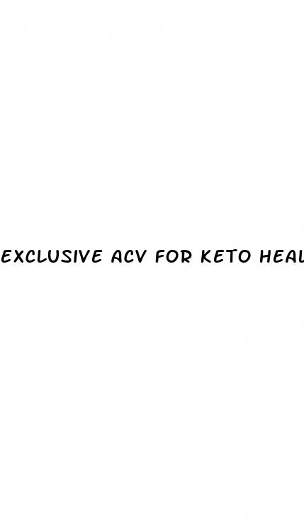 exclusive acv for keto health gummies