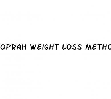 oprah weight loss method