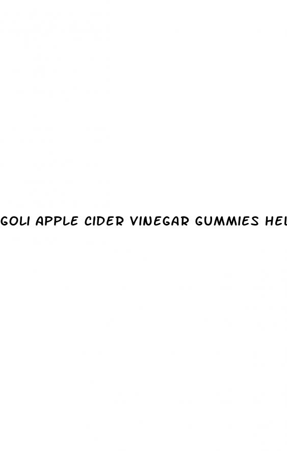 goli apple cider vinegar gummies help with weight loss