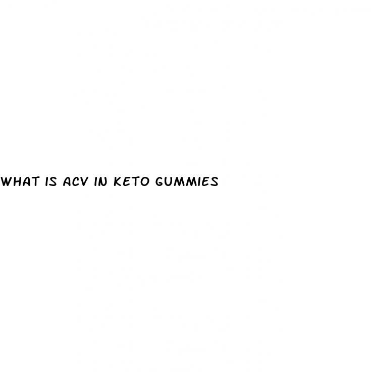 what is acv in keto gummies