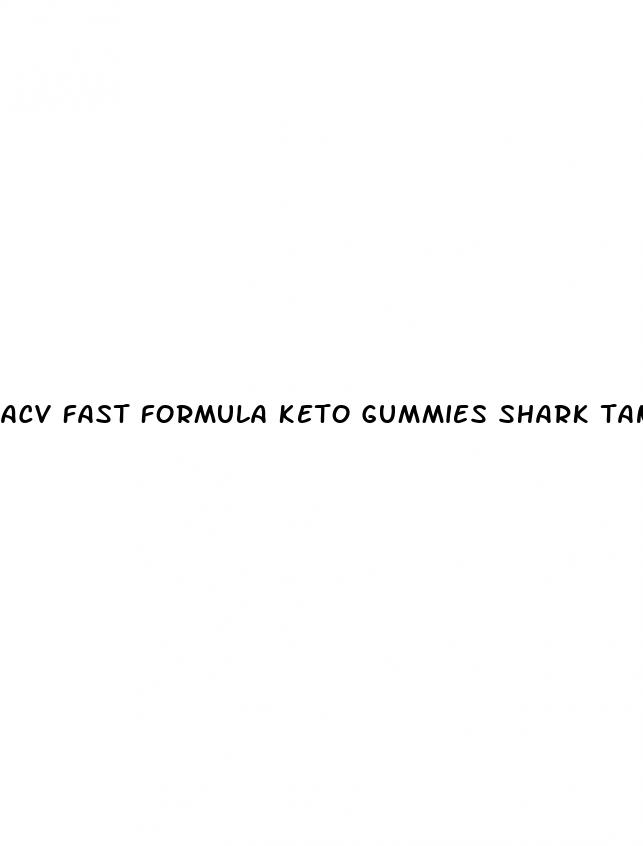 acv fast formula keto gummies shark tank