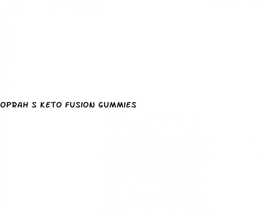 oprah s keto fusion gummies