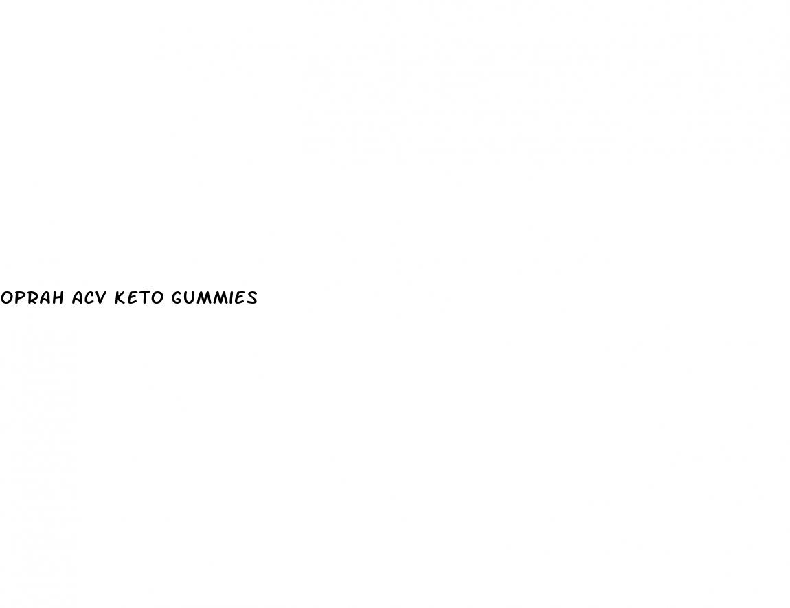 oprah acv keto gummies