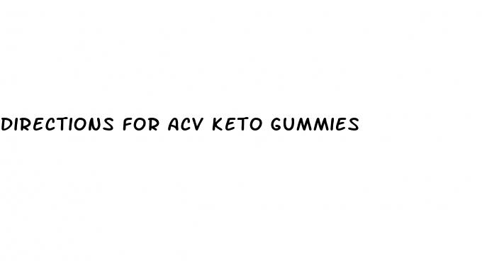 directions for acv keto gummies