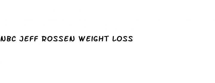 nbc jeff rossen weight loss