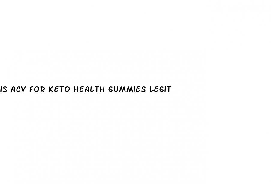 is acv for keto health gummies legit