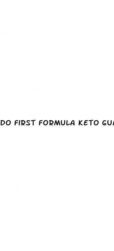 do first formula keto gummies work