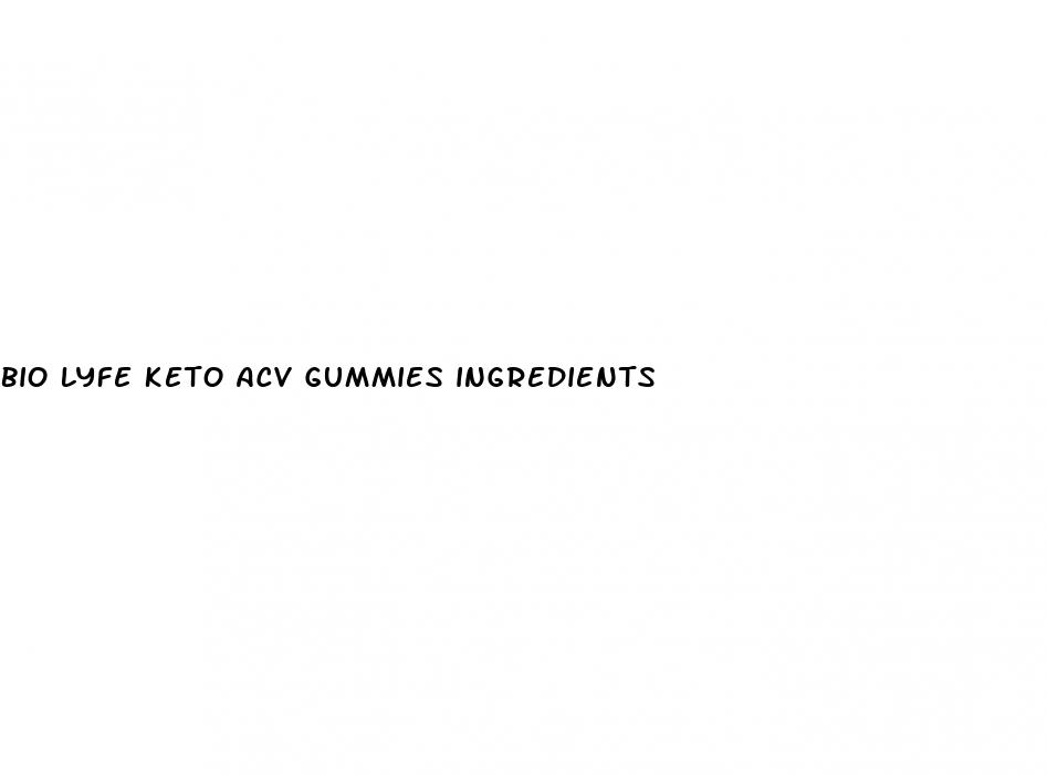 bio lyfe keto acv gummies ingredients