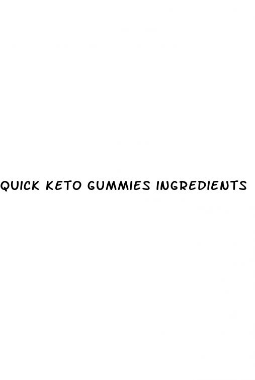 quick keto gummies ingredients