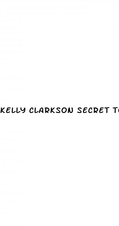 kelly clarkson secret to weight loss