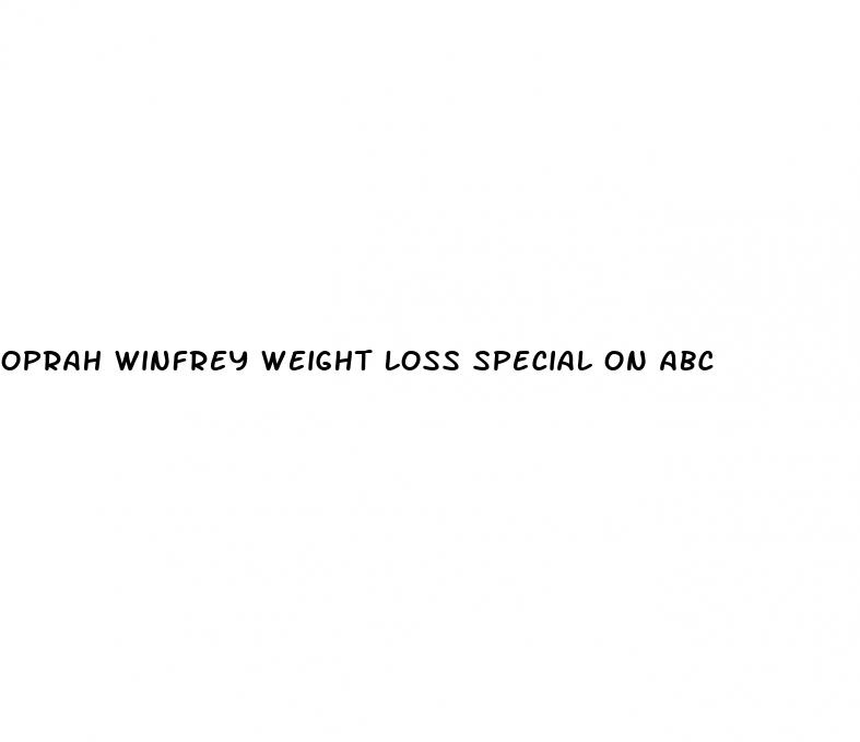 oprah winfrey weight loss special on abc