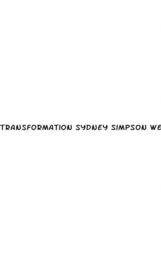 transformation sydney simpson weight loss