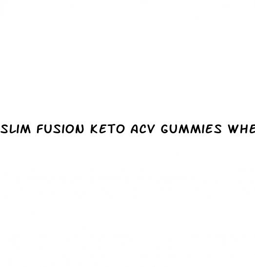 slim fusion keto acv gummies where to buy