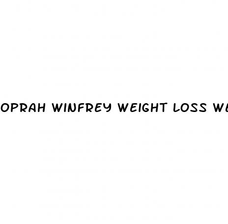 oprah winfrey weight loss weight watchers