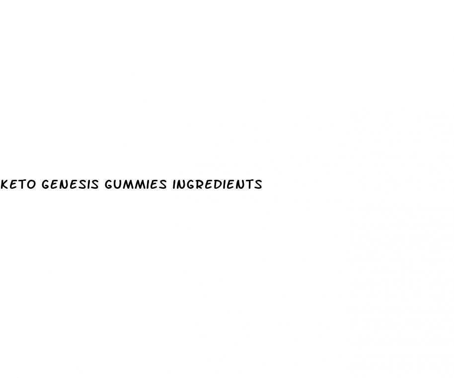 keto genesis gummies ingredients