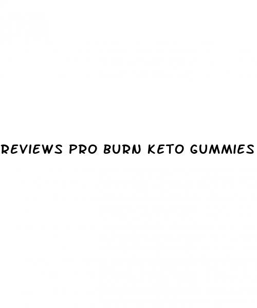 reviews pro burn keto gummies