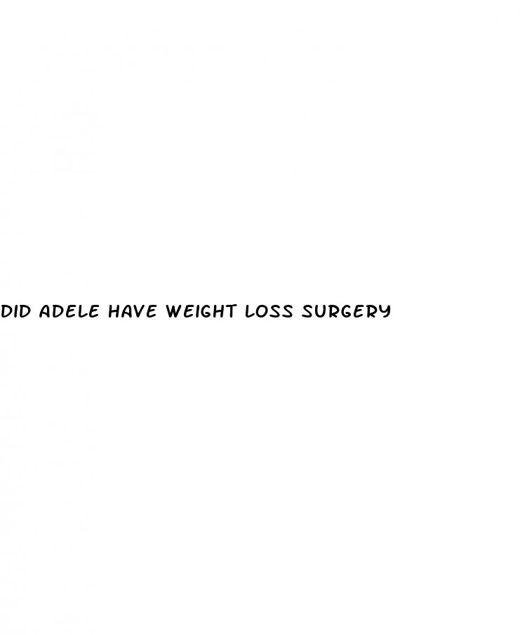 did adele have weight loss surgery