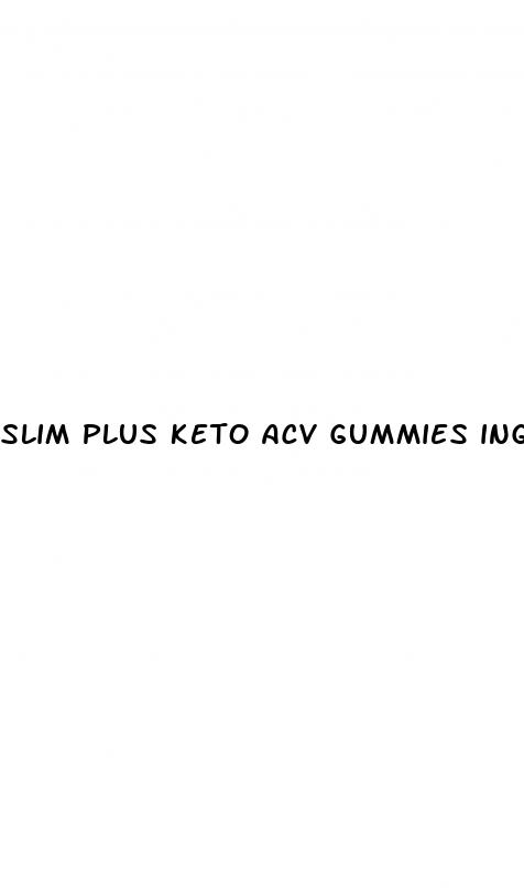 slim plus keto acv gummies ingredients list