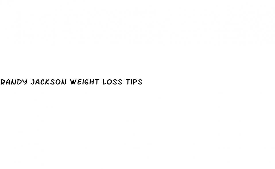 randy jackson weight loss tips