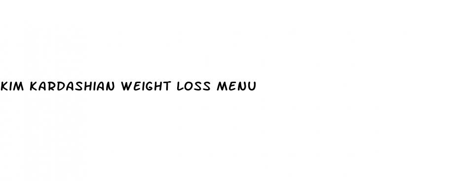 kim kardashian weight loss menu