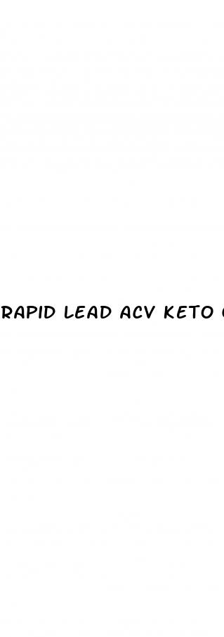 rapid lead acv keto gummies