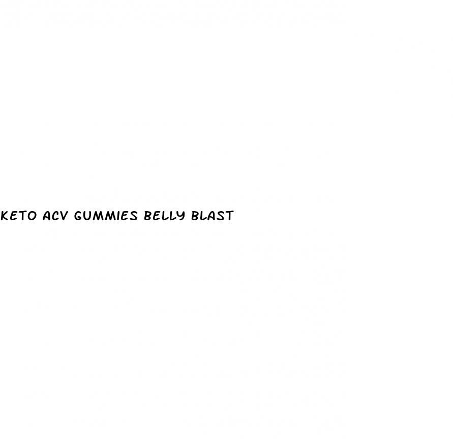 keto acv gummies belly blast