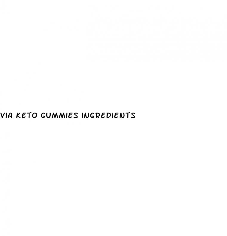 via keto gummies ingredients