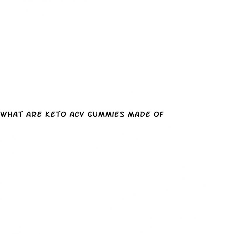 what are keto acv gummies made of