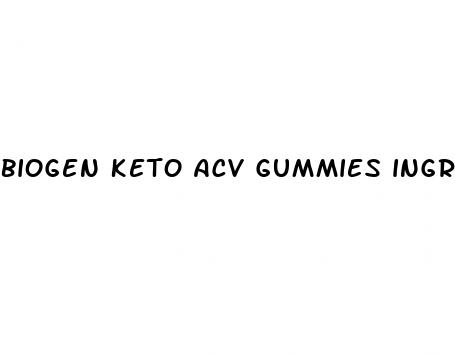 biogen keto acv gummies ingredients list