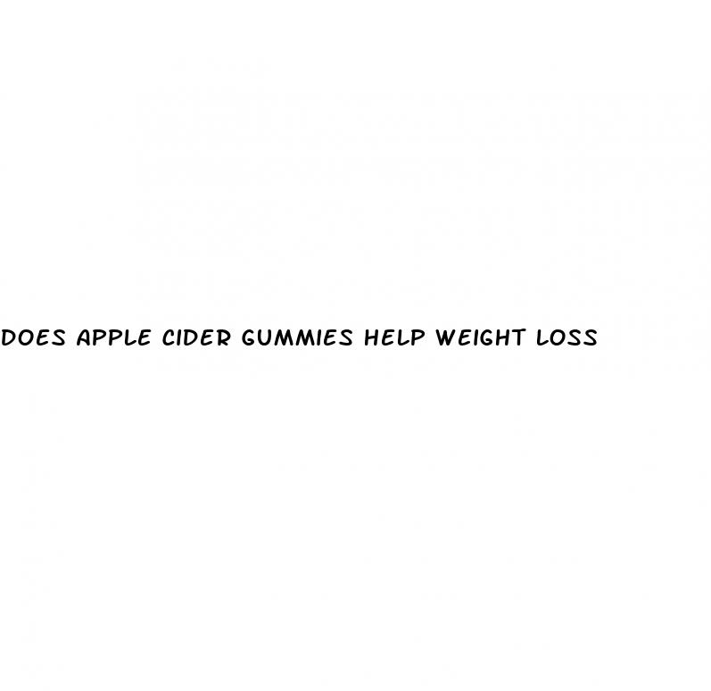 does apple cider gummies help weight loss