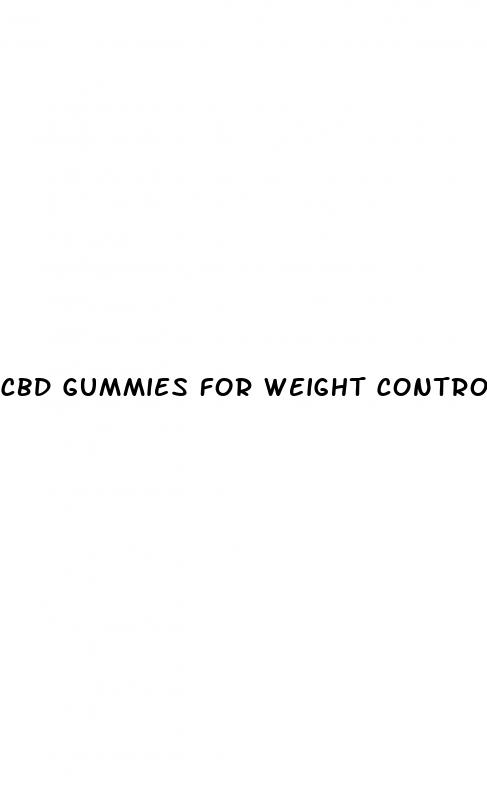 cbd gummies for weight control