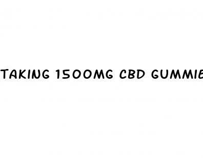 taking 1500mg cbd gummies