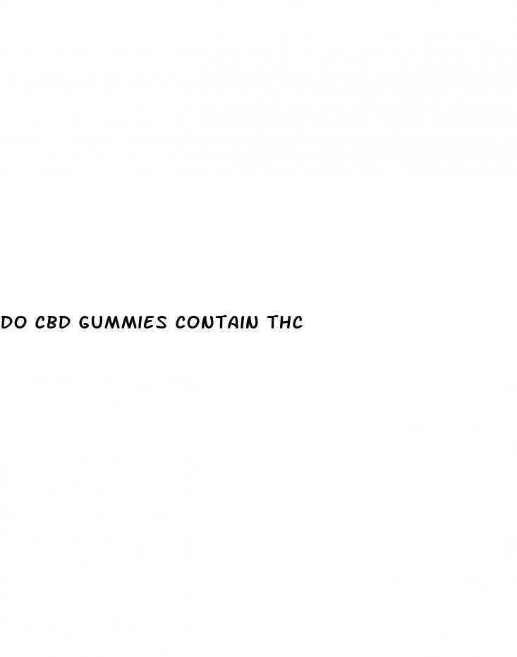 do cbd gummies contain thc