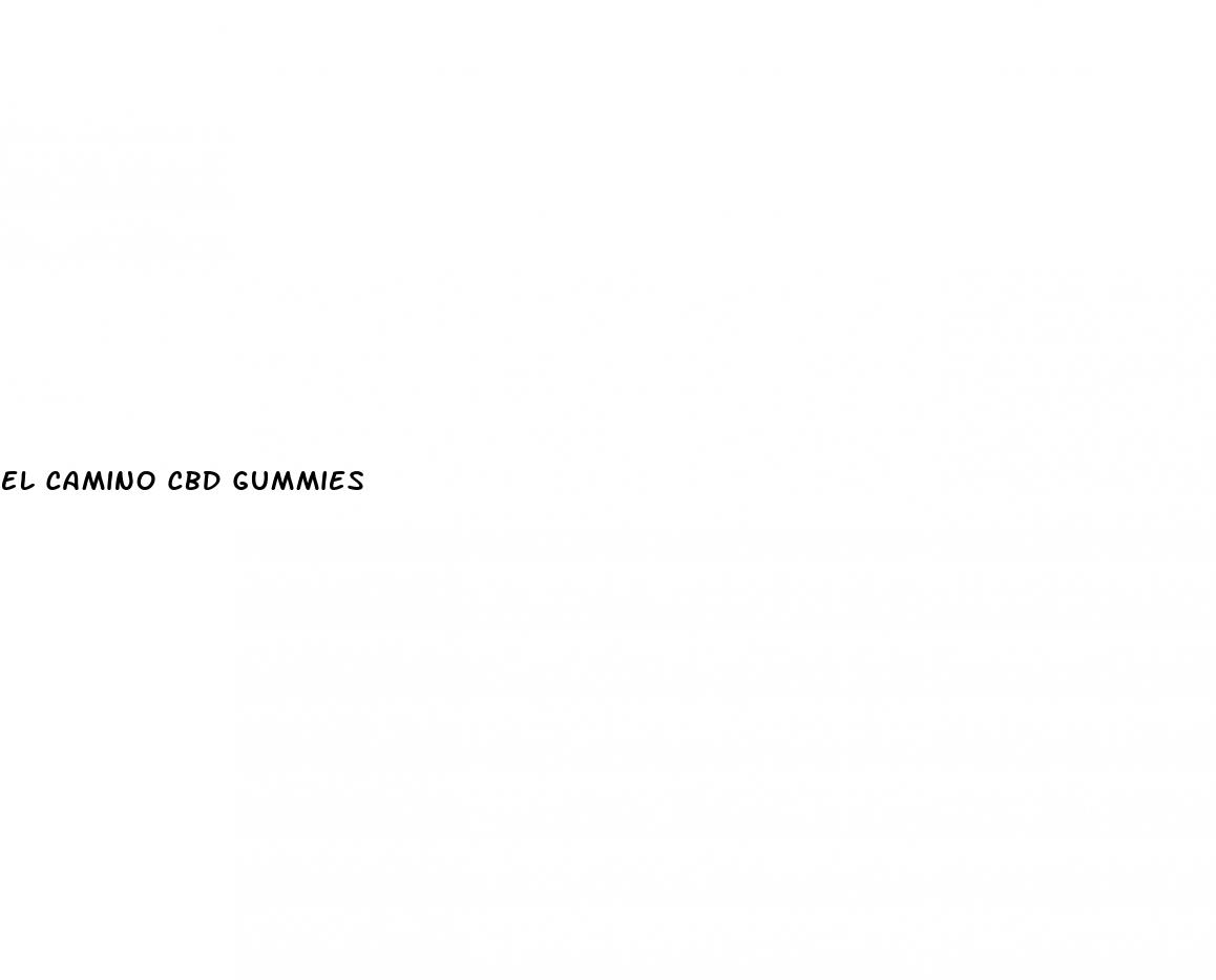 el camino cbd gummies