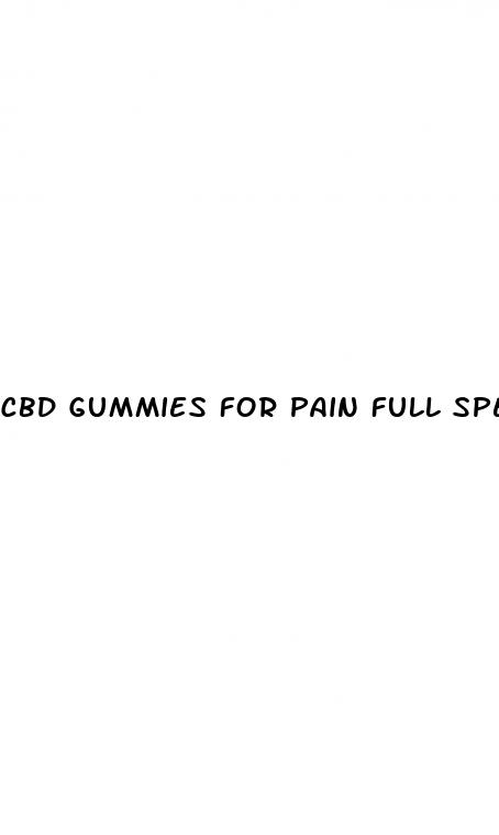 cbd gummies for pain full spectrum