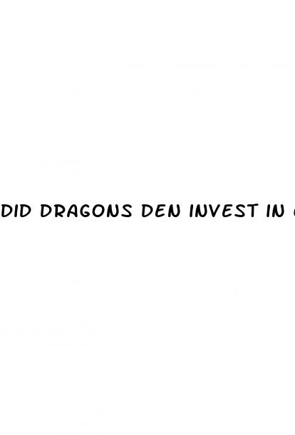 did dragons den invest in cbd gummies