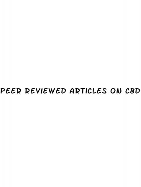 peer reviewed articles on cbd gummies for anxiety