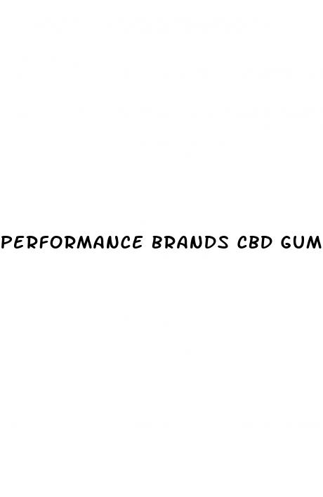 performance brands cbd gummies