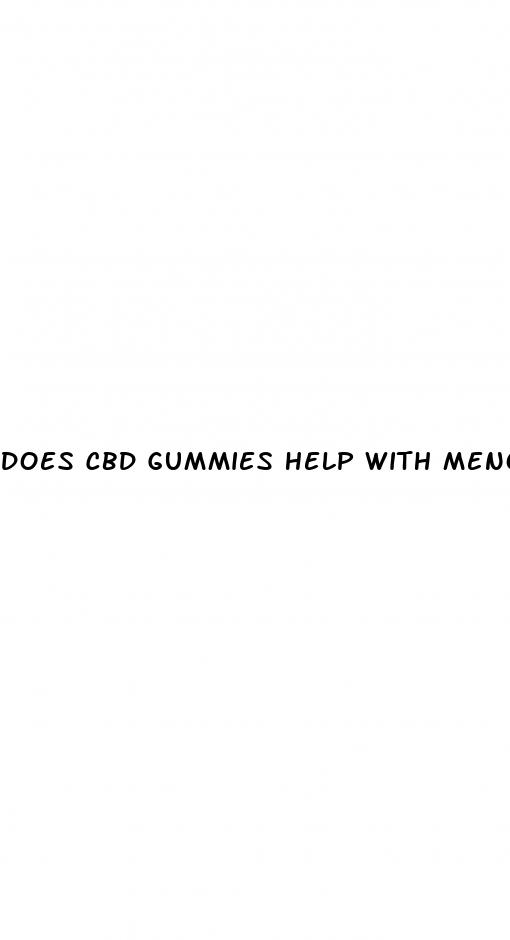 does cbd gummies help with menopause