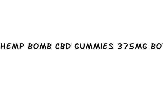 hemp bomb cbd gummies 375mg bottle 25ct bottle