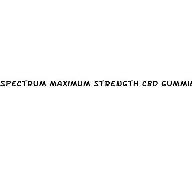 spectrum maximum strength cbd gummies pure organic hemp extract 300mg