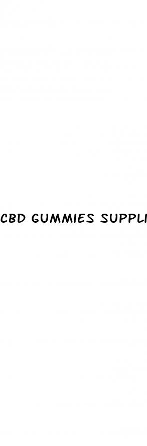 cbd gummies supplier