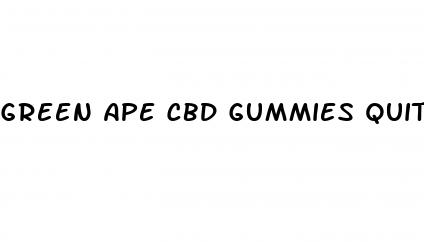 green ape cbd gummies quit smoking