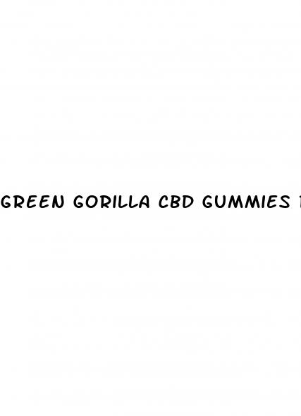 green gorilla cbd gummies reviews