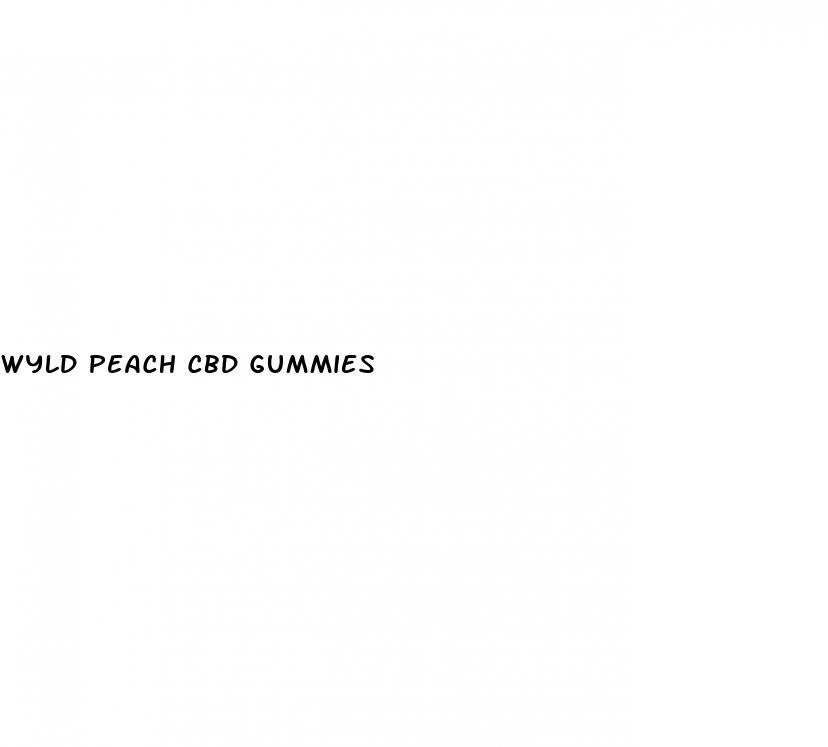 wyld peach cbd gummies