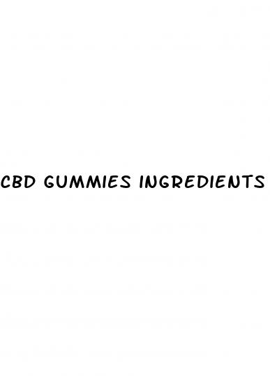 cbd gummies ingredients