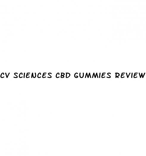 cv sciences cbd gummies review