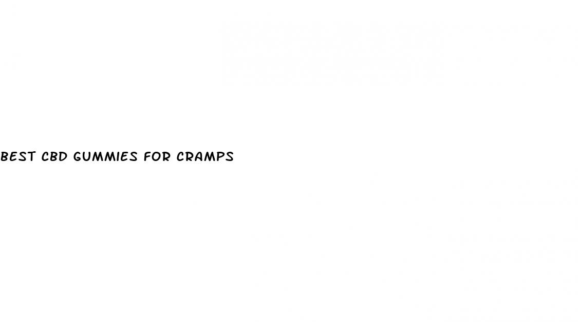 best cbd gummies for cramps