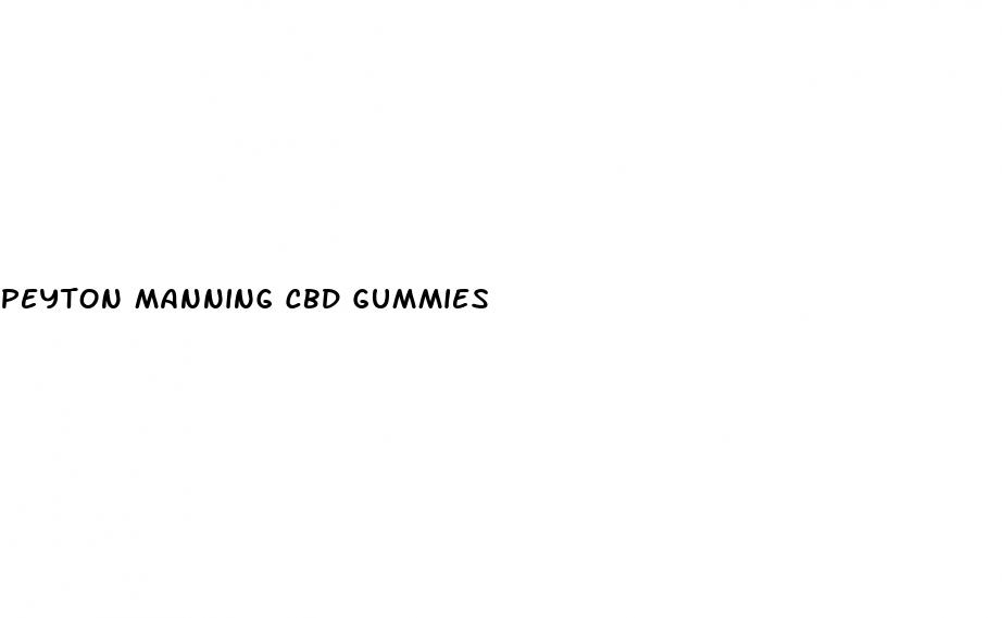 peyton manning cbd gummies